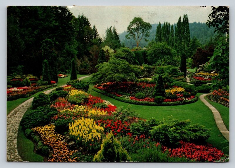 c1981 Butchart Gardens Victoria B.C. Canada 4x6 VINTAGE Postcard 0268