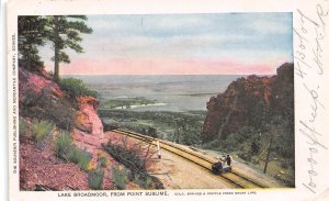 Colorado Springs Cripple Creek Railroad Line Lake Broadmore 1907 postcard
