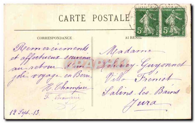 Old Postcard Chateau de Valencay Garden Duchess
