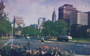 USA Logan Circle Philadelphia Vintage Postcard 07.36