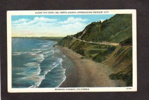 CA Redwood Forests Highway Del Norte Cty  nr Crescent City California Postcard