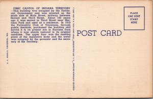 Postcard First Capitol Indian Territory District Louisiana Vincennes IN