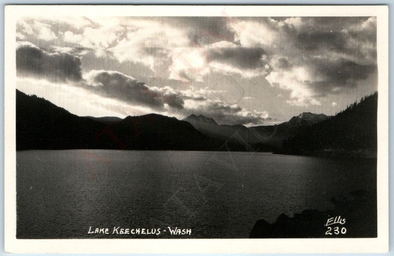 c1940s Near Hyak, Kittitas, WA Lake Keechelus RPPC Ellis #230 Real Photo PC A207