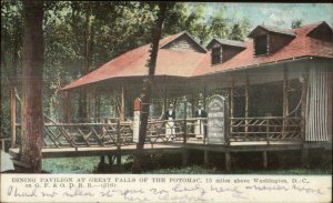 Dining Pavilion Great Falls Potomac North of Washington DC c1910 Postcard