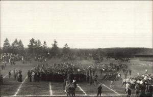 University Maine Orono Football Field BAG RUSH Written on Back c1910 RPPC