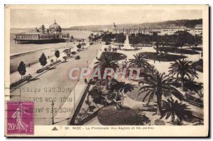 Postcard Old Nice's Promenade des Anglais and the Gardens