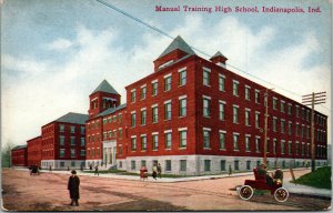 Vtg 1910s Manual Training High School Indianapolis Indiana IN Postcard