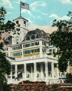 Vintage Post Card Entrance To Royal Poinciana Hotel Palm Beach, FL P18