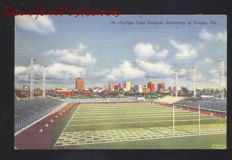 TAMPA FLORIDA PHILLIPS FOOTBALL FIELD STADIUM ANTIQUE VINTAGE POSTCARD