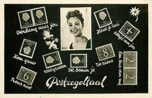 Postzegeltall, Dutch Stamps, RPPC