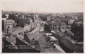 Belgrade Serbia Antique Aerial Real Photo Postcard