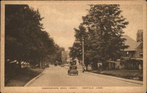 Norfolk Connecticut CT Greenwoods Road Classic Cars Vintage Postcard