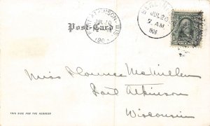 High School Berlin Wisconsin 1906 postcard