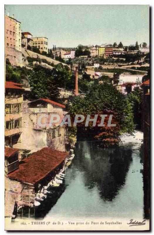 Old Postcard Thiers Vue Prize Du Pont De Seychalles