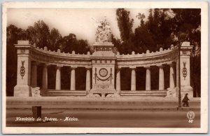 Hemiciclo De Juarez Mexico Neoclassical Monument Real Photo RPPC Postcard