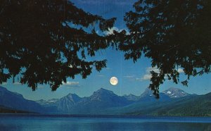 Vintage Postcard 1962 Moon Lake Mountain View McDonald Glacier National Park CA