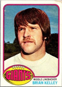 1976 Topps Football Card Brian Kelley New York Giants sk4375