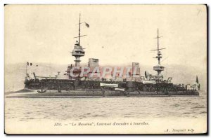 Postcard Old Boat Breastplate of Massena & # 39escadre has turrets