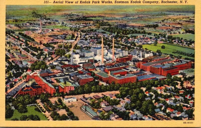 New York Rochester Aerial View Of Kodak Park Works Eastman Kodak Company Curt...