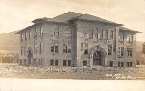 H65/ Salida Colorado RPPC Postcard c1910 High School Building 80