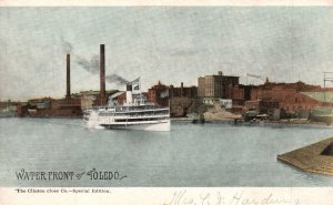 Vintage Postcard Water Front Of Toledo Clinton Close Co. Special Edition Ohio