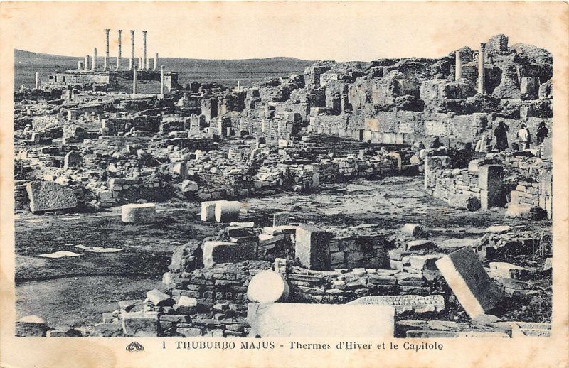 Lot295 thuburbo majus thermes d hiver et le capitolo tunisia africa