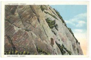 Cape Diamand, Quebec with Plaque on Rock, Canada, !926 White border