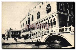 Old Postcard Venezia Ponte della Paglia Palazzo Ducale