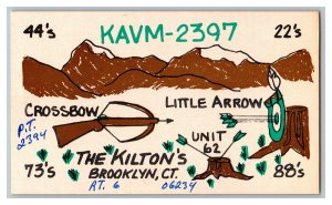 Postcard QSL Radio Card From Brooklyn CT Connecticut KAVM-2397 