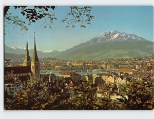 Postcard Lucerne, mit Pilatus, Lucerne, Switzerland