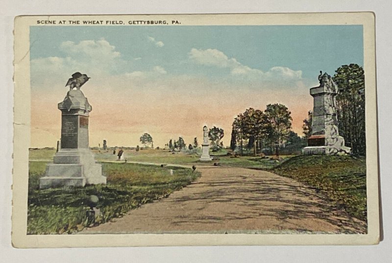 Vintage Rare Scene Wheat Field Gettysburg, Pa David Kaufman Civil War Postcard