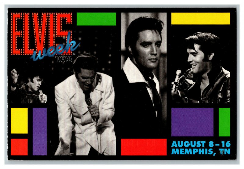 ELVIS Week 1998 August 8-16 Memphis TN Vintage Postcard Continental View Card 