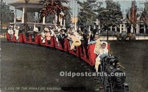 A Ride of the Miniature Railroad Vencie, California, CA, USA Unused crease, s...