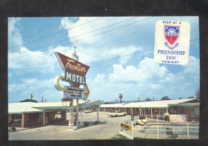 TULSA OKLAHOMA ROUTE 66 FRONTIER MOTEL SWIMMING POOL ADVERTISING OSTCARD