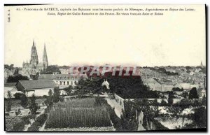 Old Postcard Panorama Bayeux Bajocasses capital of the Gallic names Neomagus