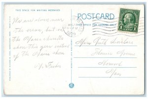 1929 Rockmere Hotel and Harbor Marblehead Massachusetts MA Vintage Postcard