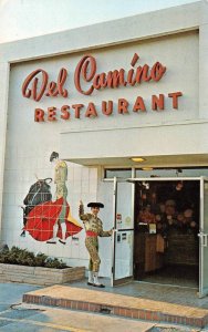 DEL CAMINO Hotel, Restaurant EL PASO, TEXAS Roadside 1969 Rare Vintage Postcard