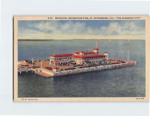 Postcard Municipal Recreation Pier The Sunshine City St. Petersburg Florida USA