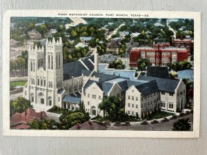 Vintage Postcard 1930-1945 First Methodist Church Fort Worth Texas