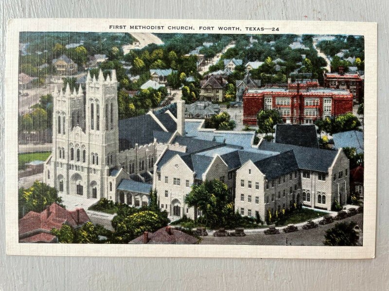 Vintage Postcard 1930-1945 First Methodist Church Fort Worth Texas