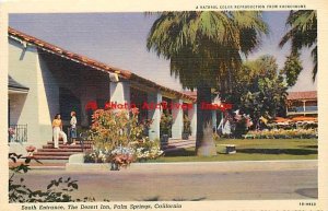 CA, Palm Springs, California, Desert Inn Hotel, South Entrance,Willard No 1BH923