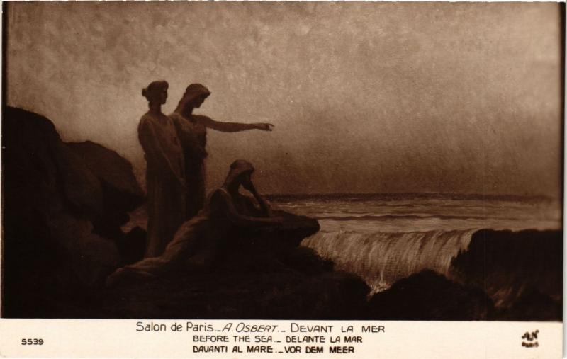 CPA A. OSBERT Devant la mer. Salon de Paris (286898)