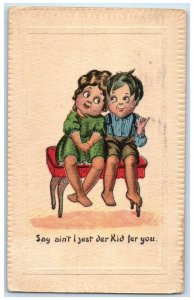 1912 Children Acting An Old Say Ain't I Jest Der Kid Iowa Falls Iowa IA Postcard