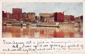 River Front, St. Paul, Minnesota, Early Postcard, Used in 1906