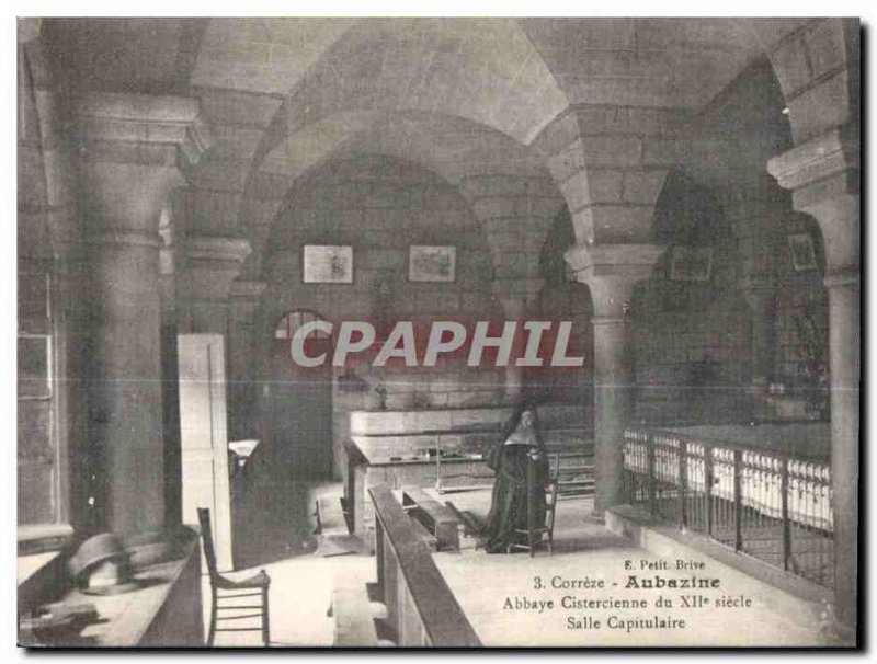 Old Postcard Correze Aubazine Cistercian abbey of the twelfth century Hall Ch...