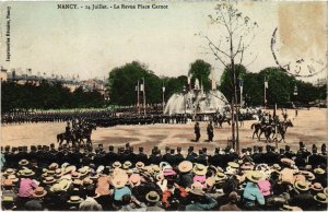 CPA Militaire Nancy - 14 Juillet - La Revue Place Carnot (90737)