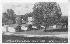 Cedar Rapids Iowa Lincolnway Court Cabins Vintage Postcard JE229811