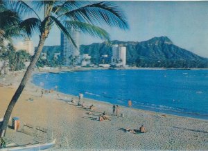 Waikiki Beach at Honolulu HI, Hawaii - Lenticular 3D Card