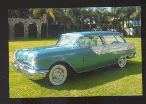 1955 PONTIAC SAFARI STATION WAGON CAR DEALER ADVERTISING POSTCARD '55