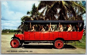 Vtg 1922 Ruggles Sightseeing Bus 1950s Automobile Transportation Postcard